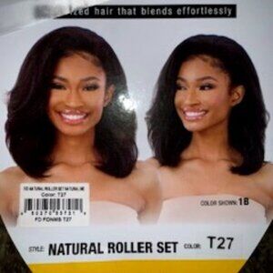 NWT Full cap, natural roller set wig